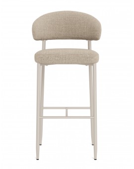IRIS Beige (Basel 24 fabric)/cashmere frame - UPHOLSTERED BAR STOOL FOR KITCHEN/BAR