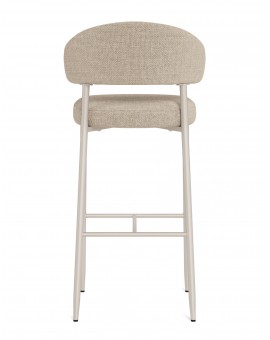 IRIS Beige (stof Basel 24)/onderstel kasjmier - GESTOFFEERDE BARKRUK VOOR KEUKEN/BAR