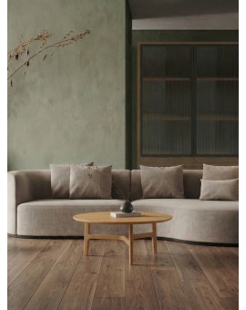 BELLUNO Jesion Naturalny - DREWNIANY STOLIK KAWOWY Ø65 cm OKRĄGŁY MODERN CLASSIC
