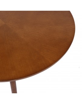 BELLUNO Orzech Naturalny (Ciemny Brąz) - DREWNIANY STOLIK KAWOWY Ø65 cm OKRĄGŁY MODERN CLASSIC