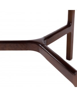BELLUNO Orzech Naturalny (Ciemny Brąz) - DREWNIANY STOLIK KAWOWY Ø65 cm OKRĄGŁY MODERN CLASSIC