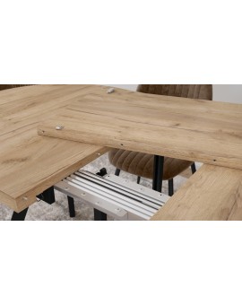 Stół owalny rozkładany EXPANSO Dąb Artisan / nogi czarne