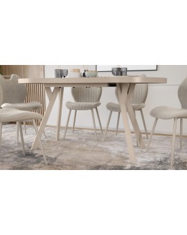 EXPANSO Kasjmier / kasjmier poten - OVALE UITSCHUIFTAFEL 160-360 cm VOOR 16-18 PERSONEN