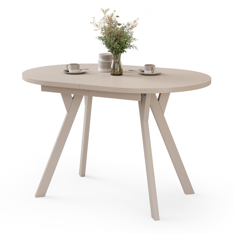 ALMO Kasjmier / kasjmier poten - OVALE UITSCHUIFTAFEL 120-220 cm VOOR 10-12 PERSONEN
