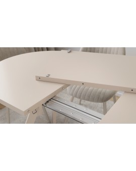 ALMO Kašmír / kašmírové nohy - OVÁLNÝ ROZKLÁDACÍ STŮL 140-240 cm PRO 10-12 OSOB