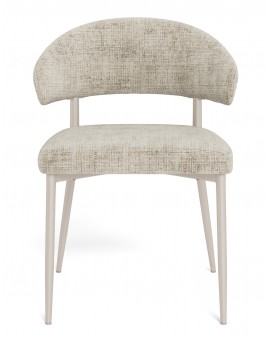 IRIS Beige (stof Juto 4) / grijs-beige frame (kashmir) – MODERNE GESTOFFEERDE STOEL VOOR WOONKAMER/EETKAMER BOHO