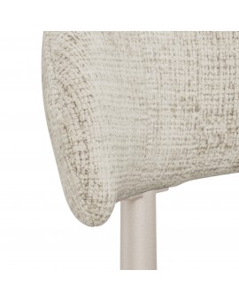 IRIS Beige (stof Juto 4) / grijs-beige frame (kashmir) – MODERNE GESTOFFEERDE STOEL VOOR WOONKAMER/EETKAMER BOHO