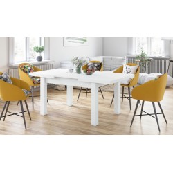 ROYAL wit, eettafel, uitschuifbaar