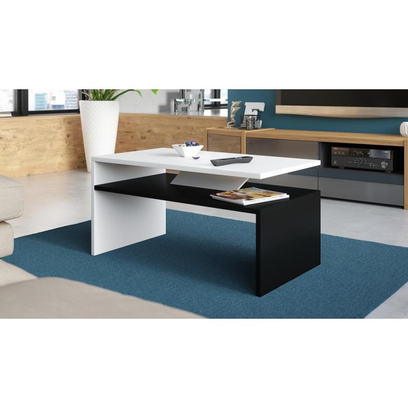 PRIMA wit / zwart, salontafel PRIMA wit / zwart, salontafel