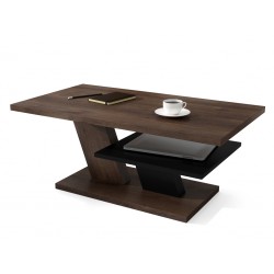 CLIFF bruin eiken / zwart, salontafel