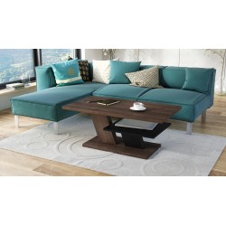 CLIFF bruin eiken / zwart, salontafel