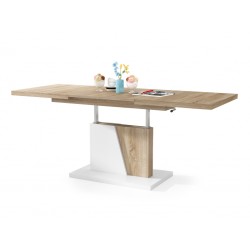 GRAND NOIR sonoma eiken "/ wit, uitschuifbare tafel