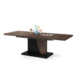 NOIR eiken bruin/zwart, uitschuifbaar, vergadertafel, salontafel
