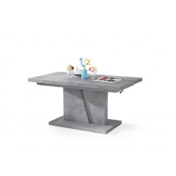 GRAND NOIR beton, uitschuifbare tafel