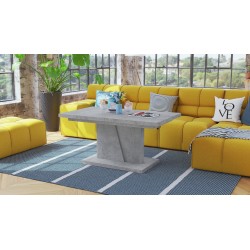 GRAND NOIR beton, uitschuifbare tafel