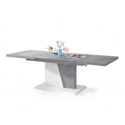 GRAND NOIR beton / wit, uitschuifbare tafel
