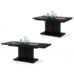NOIR zwarte, uitschuifbare salontafel