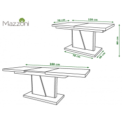 NOIR zwarte, uitschuifbare salontafel