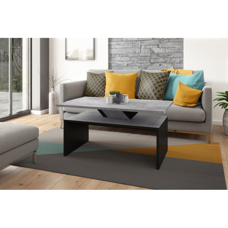 SISI beton / zwart, salontafel
