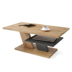 CLIFF gouden eiken / antraciet, salontafel