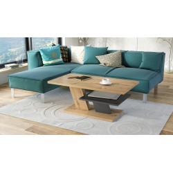 CLIFF gouden eiken / antraciet, salontafel