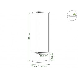 FOLK OS 3 kast wit hoogglans en mat/beton