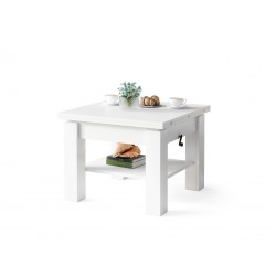 CLEO witte, uitschuifbare salontafel