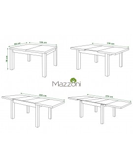 ROYAL wit, eettafel, uitschuifbaar