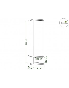 FOLK SWP-36 kast, antraciet / artisan eiken