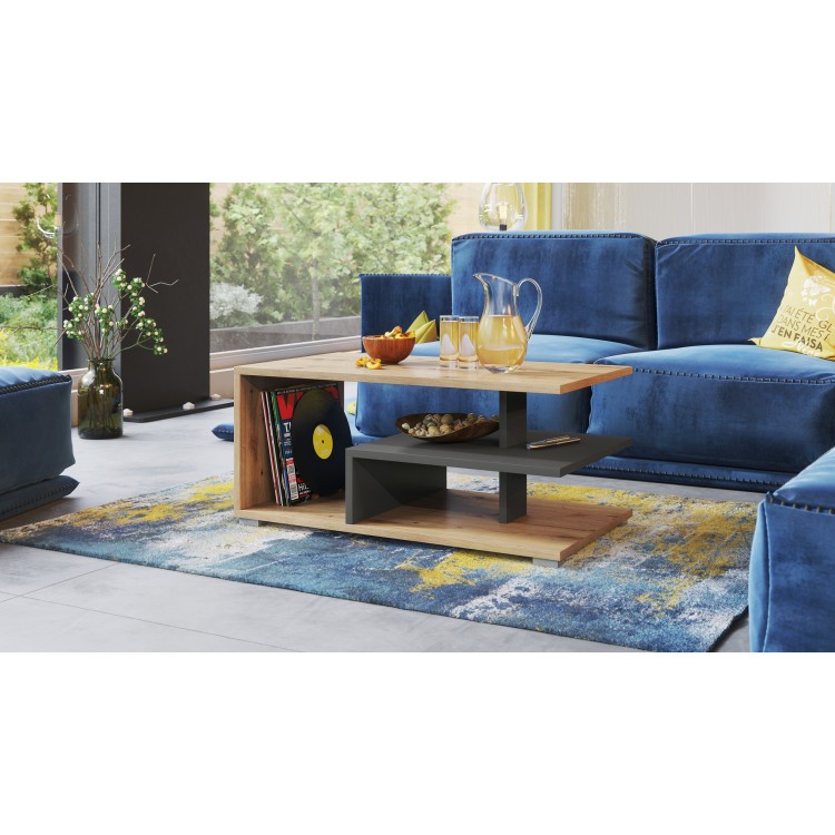 LINK artisan oak / antraciet, salontafel LINK artisan oak / antraciet, salontafel