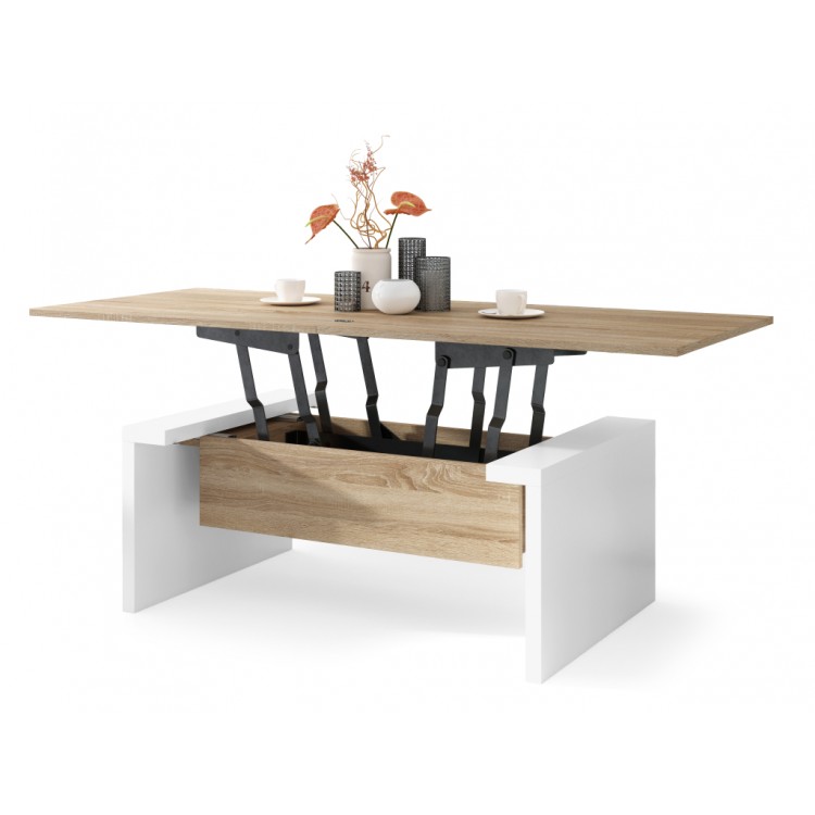 Salontafel Kolding smoked oak met schuifdeuren Salontafel Kolding smoked oak met schuifdeuren