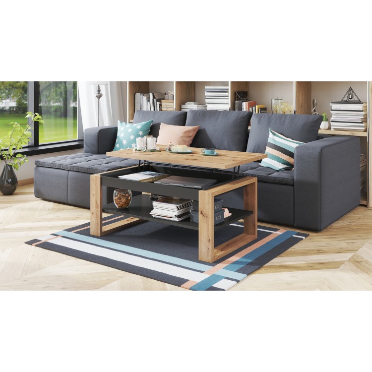 NUO artisan eik / antraciet, salontafel NUO artisan eik / antraciet, salontafel