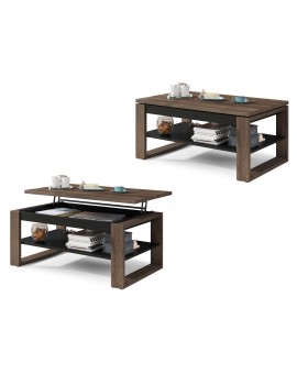 NUO bruin eiken / zwart, salontafel