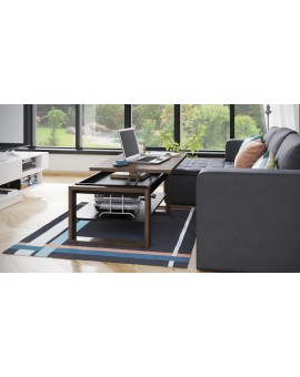 NUO bruin eiken / zwart, salontafel