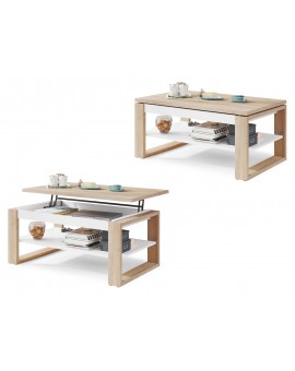 NUO sonoma eiken / wit, salontafel