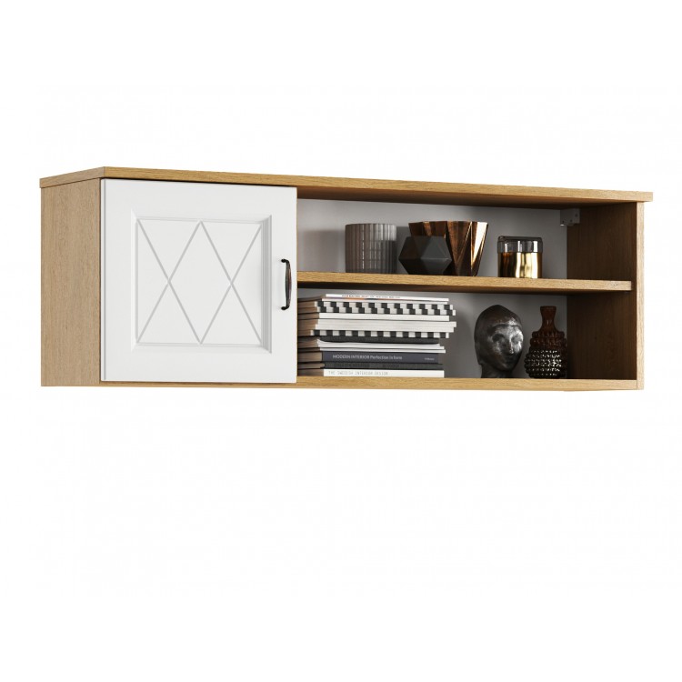 Hangplank PROVENZA D1 Steen Eik/Wit Mat - RETRO HANGPLANK Hangplank PROVENZA D1 Steen Eik/Wit Mat - RETRO HANGPLANK