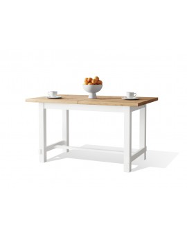 RANDAL Votan Eik/Wit, RETRO UITSCHUIFBARE TAFEL