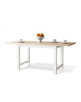 RANDAL Sonoma Eik / Wit, RETRO UITSCHUIFBARE TAFEL