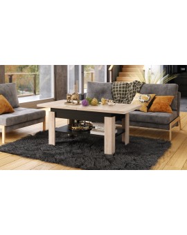 RIO Sonoma Eik/Zart Mat - KOFFIETAFEL, UITSCHUIFBAAR MET HEFFUNCTIE VOOR HET BLAD