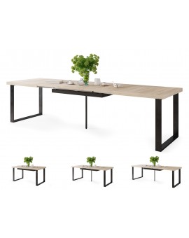 AVELLA Sonoma Eik - LOFT TAFEL VOOR WOONKAMER/EETKAMER UITKLAPBAAR TOT 3,1 m!
