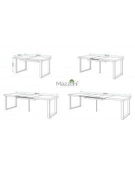 AVELLA Artisan Eik - LOFT TAFEL VOOR WOONKAMER/EETKAMER UITKLAPBAAR TOT 3,1 m!