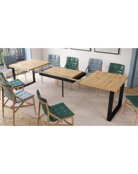 AVELLA Artisan Eik - LOFT TAFEL VOOR WOONKAMER/EETKAMER UITKLAPBAAR TOT 3,1 m!