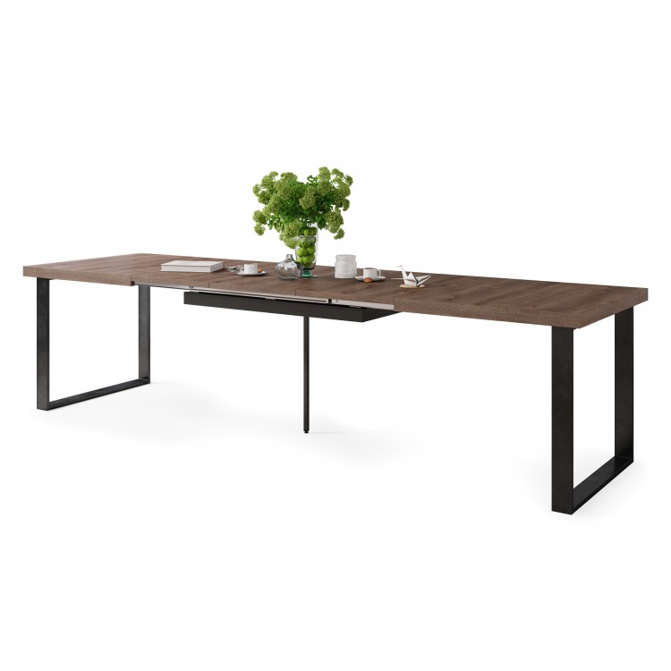 AVELLA Bruin Eik - LOFT TAFEL VOOR WOONKAMER/EETKAMER UITKLAPBAAR TOT 3,1 m!