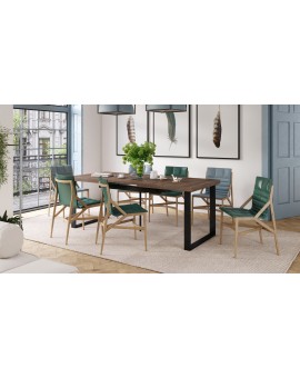 AVELLA Bruin Eik - LOFT TAFEL VOOR WOONKAMER/EETKAMER UITKLAPBAAR TOT 3,1 m!