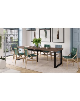 AVELLA Bruin Eik - LOFT TAFEL VOOR WOONKAMER/EETKAMER UITKLAPBAAR TOT 3,1 m!