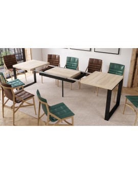 AVARI Sonoma eiken - LOFT TAFEL VOOR WOONKAMER/EETKAMER UITKLAPBAAR TOT 270 cm!