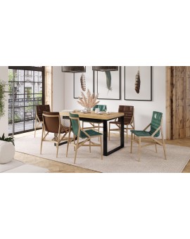 AVARI Artisan eiken - LOFT TAFEL VOOR WOONKAMER/EETKAMER UITKLAPBAAR TOT 270 cm!
