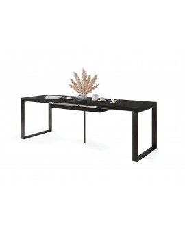 AVARI Zwart Mat - LOFT TAFEL VOOR WOONKAMER/EETKAMER UITKLAPBAAR TOT 270 cm!