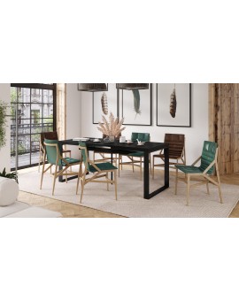 AVARI Zwart Mat - LOFT TAFEL VOOR WOONKAMER/EETKAMER UITKLAPBAAR TOT 270 cm!
