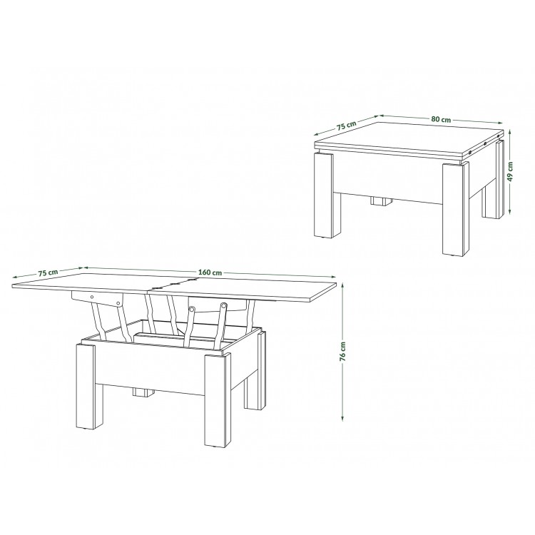 Salontafel Met LED, Salontafel Met Opbergruimte En Twee Niveaus Hoogwaardig Design Mdf Glanzend Zwart 100x50x39 Cm